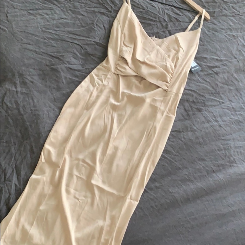 Champagne satin dress